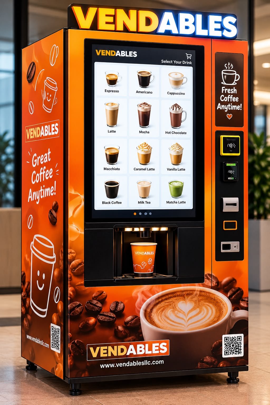 coffee and tea vending machine
