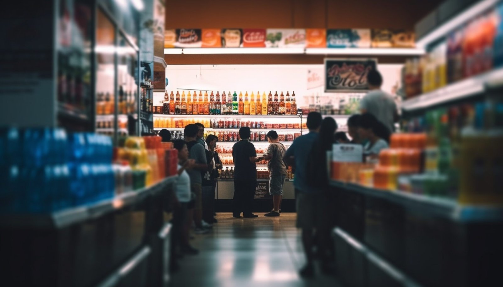 micromarket self-checkout store